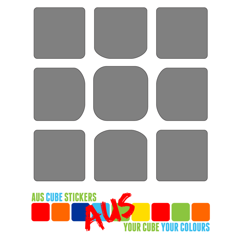 AusCubeSticker Sticker Sheet: 3x3 Florian-Square Stickers Aus Cube Stickers 