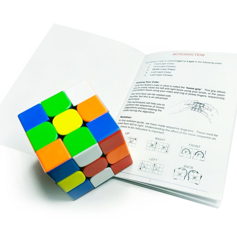 Speed Cube Beginner Set Magnetic QiYi MS 3x3, 2x2, Pyraminx + Tutorial Book  | BUNDLE