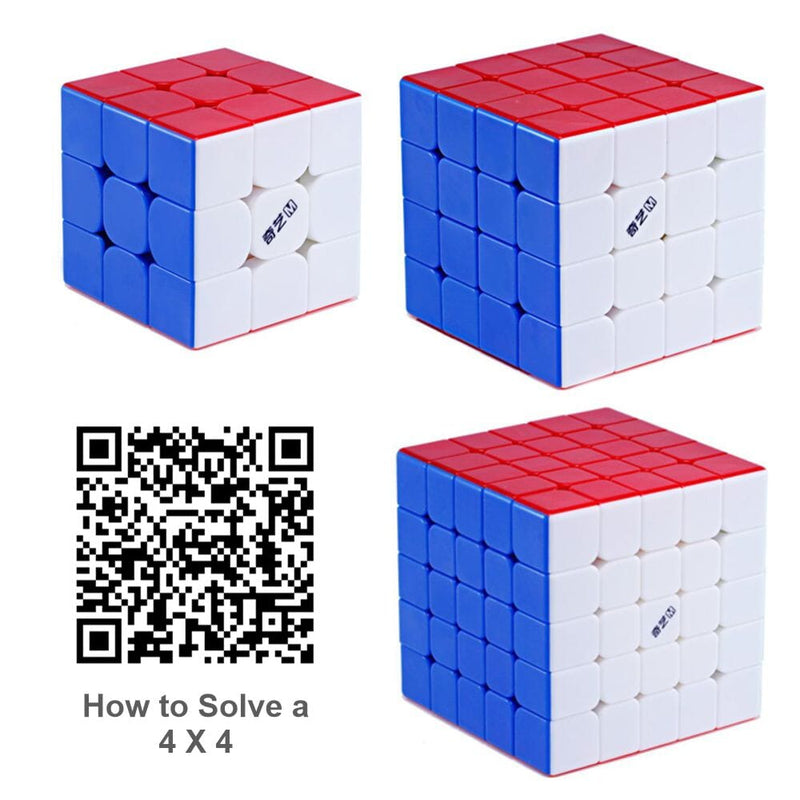 Speed Cube Set QiYi Magnetic MS 3x3, 4x4 and 5x5 | BUNDLE