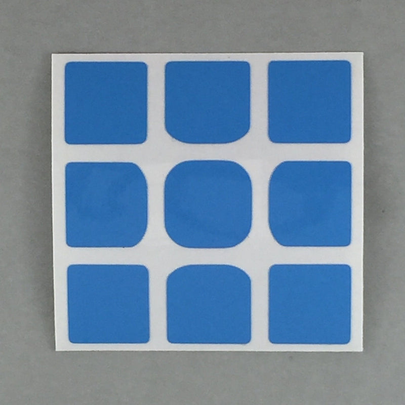 AusCubeSticker Sticker Sheet: 3x3 45MM Florian-Square Stickers Aus Cube Stickers Ice Blue 