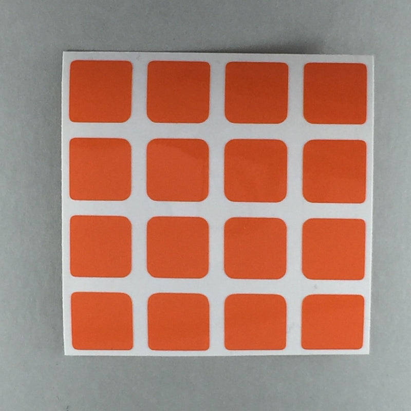 AusCubeSticker Sticker Sheet: 4x4 Stickers Aus Cube Stickers Orange 
