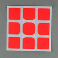 AusCubeSticker Sticker Sheet: 3x3 45MM Florian-Square Stickers Aus Cube Stickers Red Fluoro 