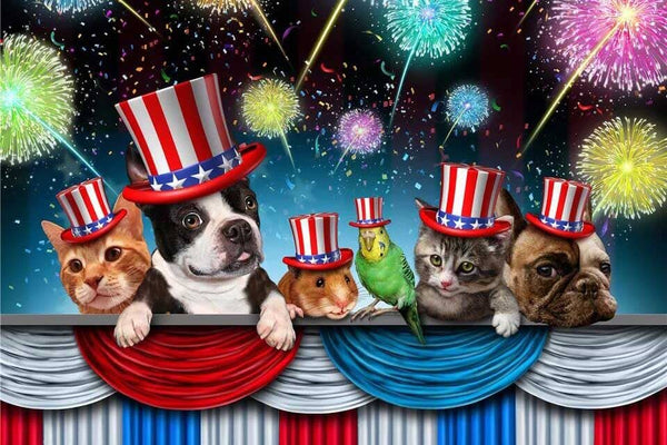 Bei Bi La 300 Piece Jigsaw Puzzle "Cute Animats with American Top Hat" Jigsaw Puzzle Bei Bi La 