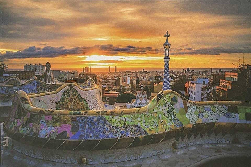 Bei Bi La 300 Piece Jigsaw Puzzle "Tile mosaic wall at sunset" Jigsaw Puzzle Bei Bi La 
