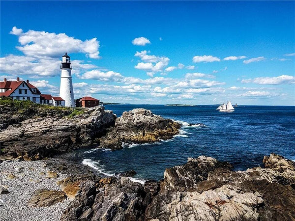 Bei Bi La 300 Piece Jigsaw Puzzle "Lighthouse with Sailboat" Jigsaw Puzzle Bei Bi La 