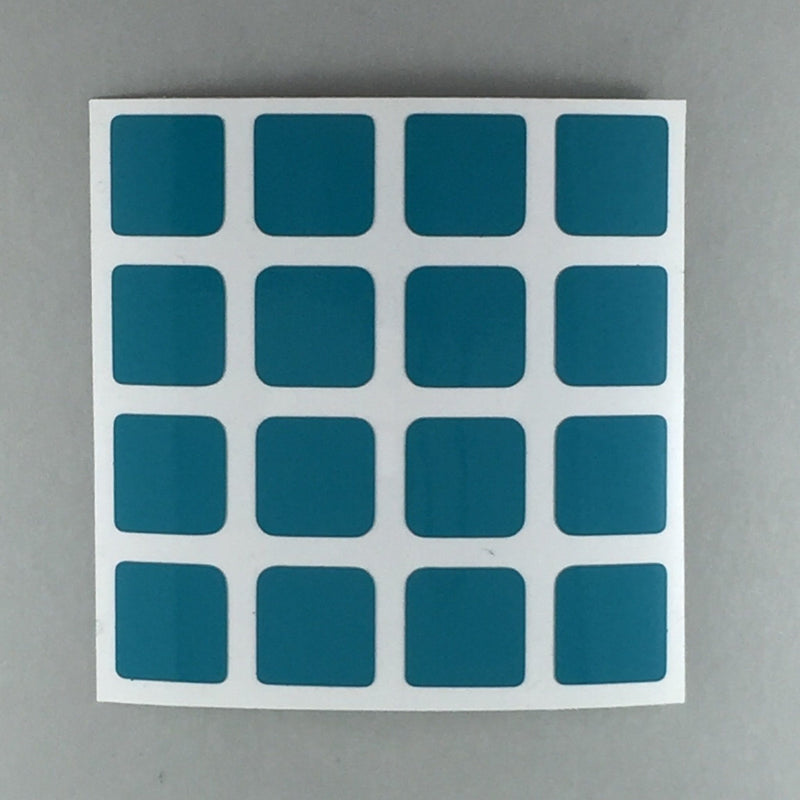 AusCubeSticker Sticker Sheet: 4x4 Stickers Aus Cube Stickers Turquoise Blue 