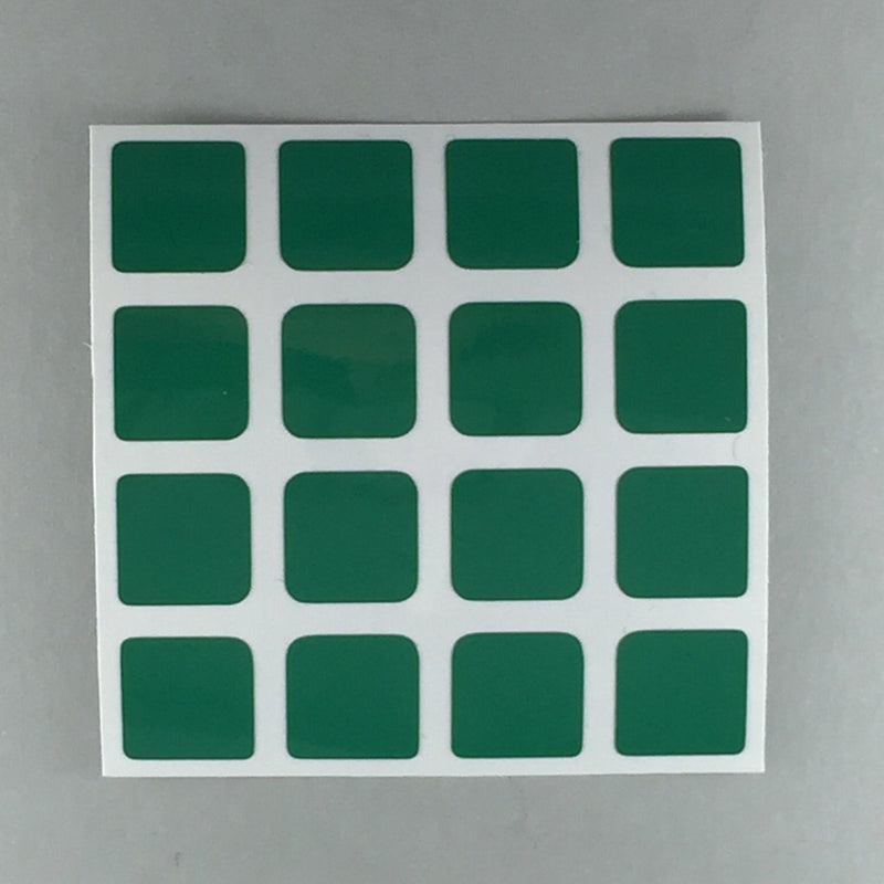 AusCubeSticker Sticker Sheet: 4x4 Stickers Aus Cube Stickers Dark Green 