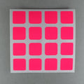 AusCubeSticker Sticker Sheet: 4x4 Stickers Aus Cube Stickers Fluoro Pink 