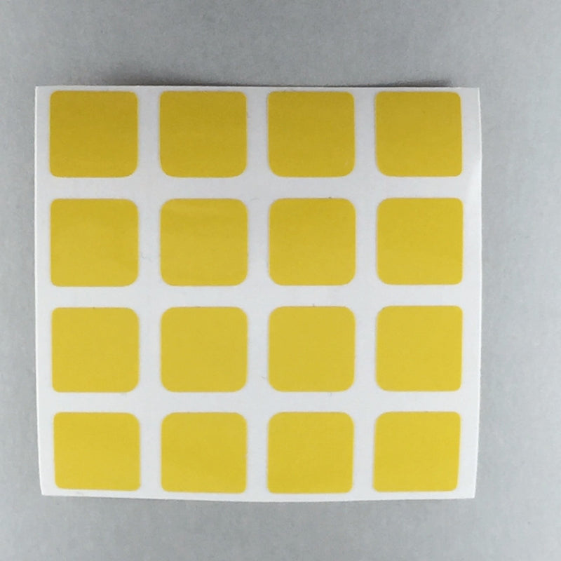 AusCubeSticker Sticker Sheet: 4x4 Stickers Aus Cube Stickers Yellow 