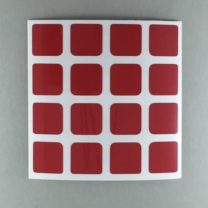 AusCubeSticker Sticker Sheet: 4x4 Stickers Aus Cube Stickers Red 