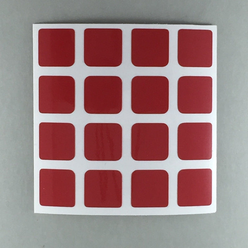 AusCubeSticker Sticker Sheet: 4x4 Stickers Aus Cube Stickers Red 