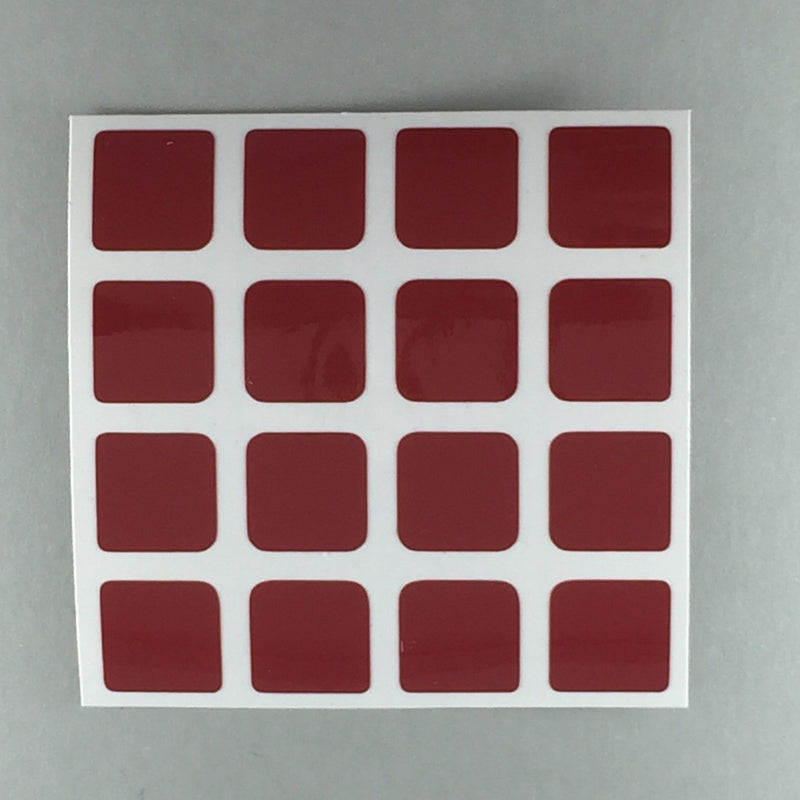AusCubeSticker Sticker Sheet: 4x4 Stickers Aus Cube Stickers Dark Red 