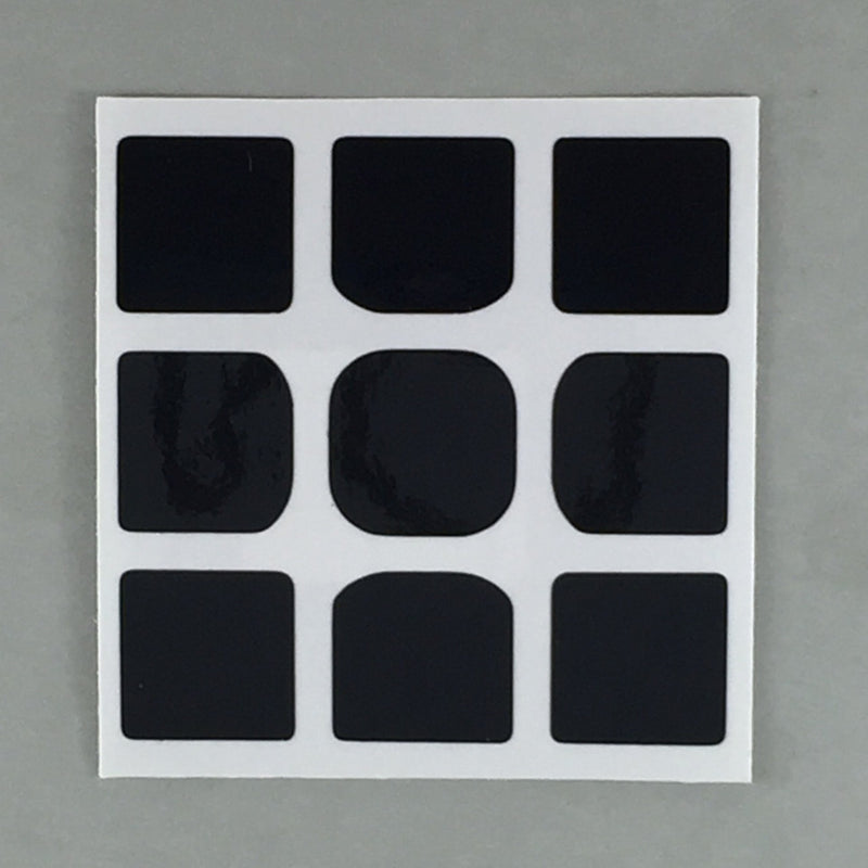 AusCubeSticker Sticker Sheet: 3x3 45MM Florian-Square Stickers Aus Cube Stickers Black 