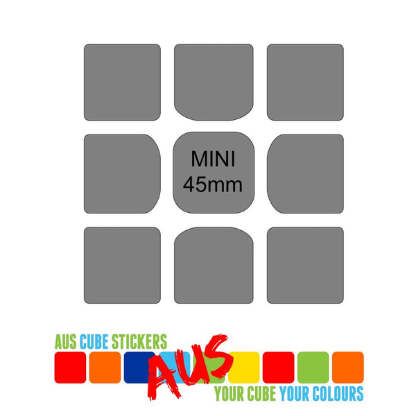 AusCubeSticker Sticker Sheet: 3x3 45MM Florian-Square Stickers Aus Cube Stickers 