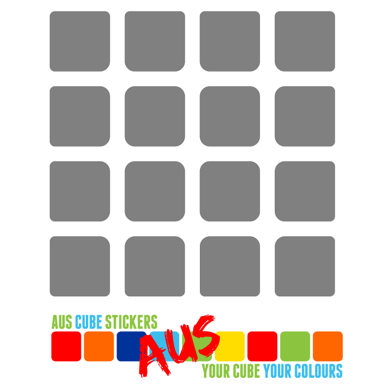 AusCubeSticker Sticker Sheet: 4x4 Stickers Aus Cube Stickers 