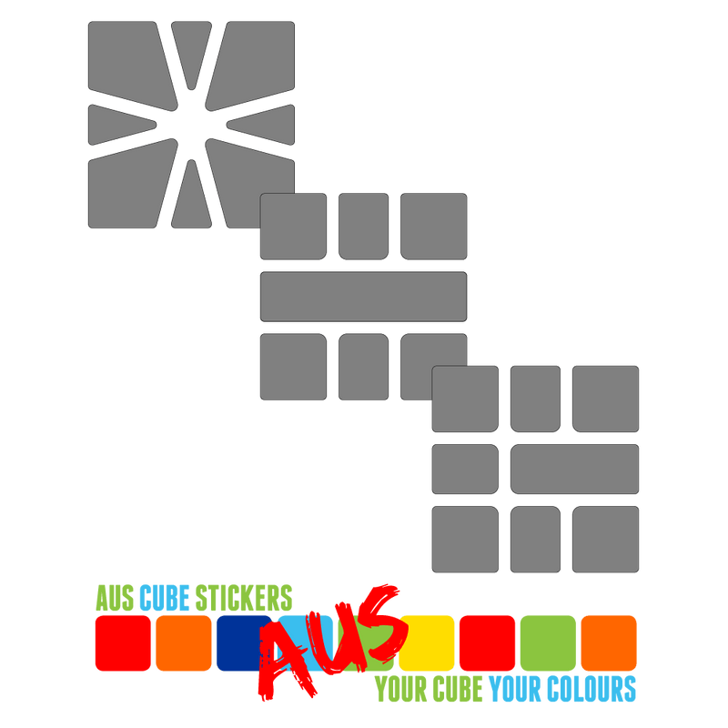 AusCubeSticker Sticker Sheet: SQUARE-1 Stickers Aus Cube Stickers 