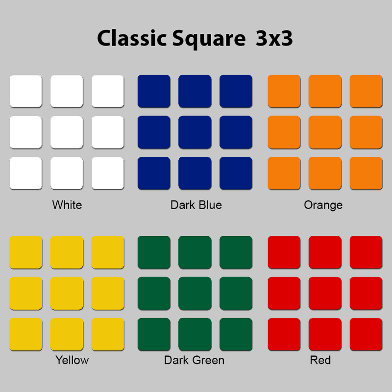 Sticker Set Classic Square 3x3x3 Stickers SPEEDCUBE PTY. LTD. CLASSIC DARK 