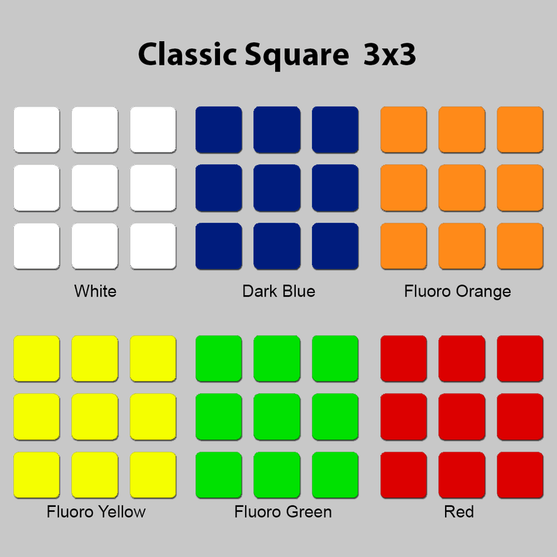 Sticker Set Classic Square 3x3x3 Stickers SPEEDCUBE PTY. LTD. HALF BRIGHT 