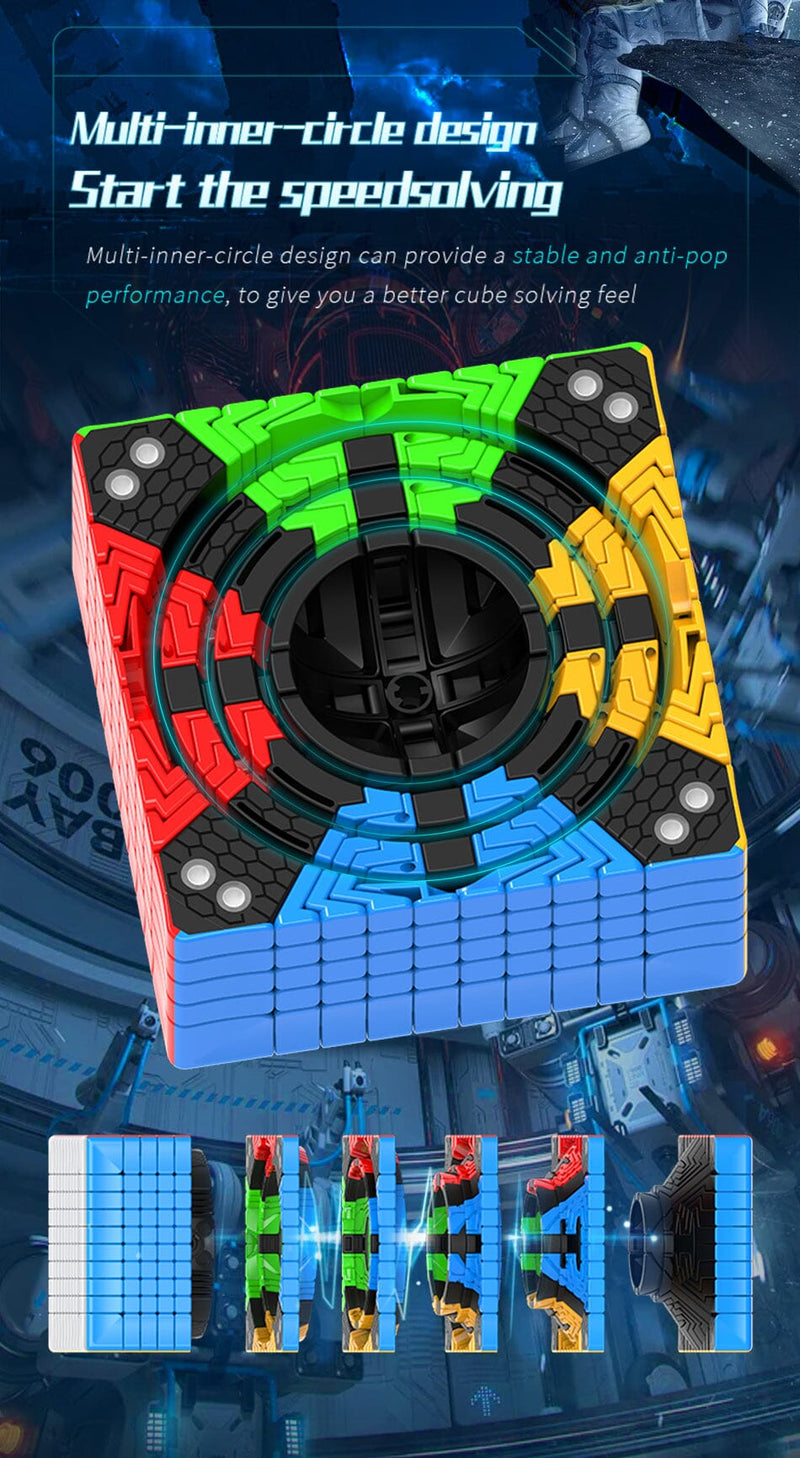 DianSheng Galaxy 10M 10x10 Stickerless Magnetic Big Cube 10x10 DianSheng 