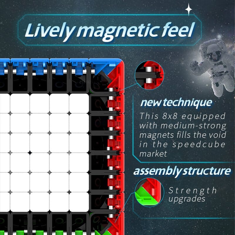 DianSheng Galaxy 8M 8x8x8 Stickerless Magnetic Big Cube 8x8 DianSheng 