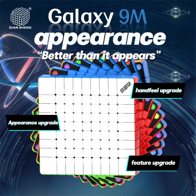 DianSheng Galaxy 9M 9x9x9 Stickerless Magnetic Big Cube 9x9 DianSheng 