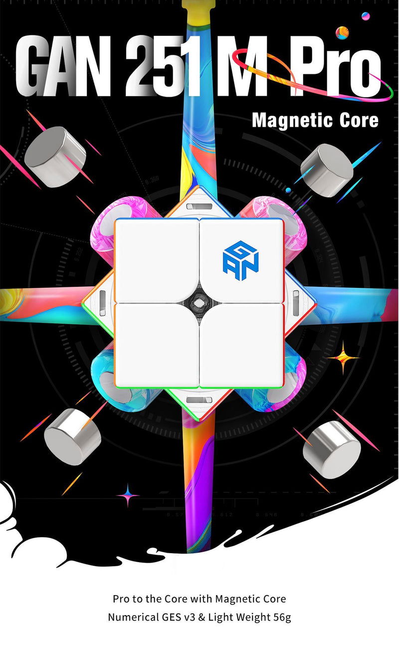 GAN 251 M Leap 2x2x2 Magnetic Speed Cube 2x2 GAN 