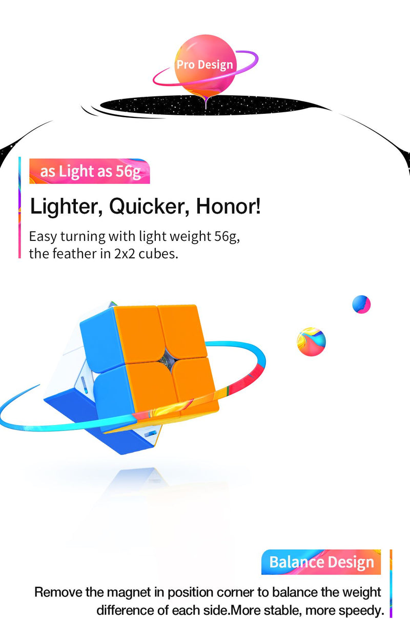 GAN 251 M Leap 2x2x2 Magnetic Speed Cube 2x2 GAN 