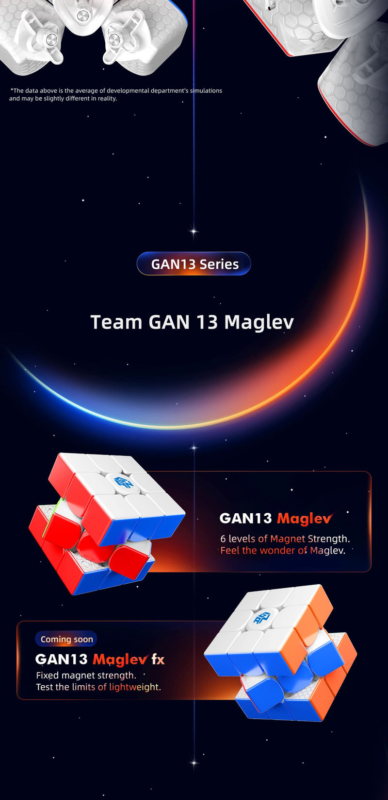 GAN Cube 13M MAGLEV Premium Magnetic Speed Cube [UV Edition] 3x3 GAN 