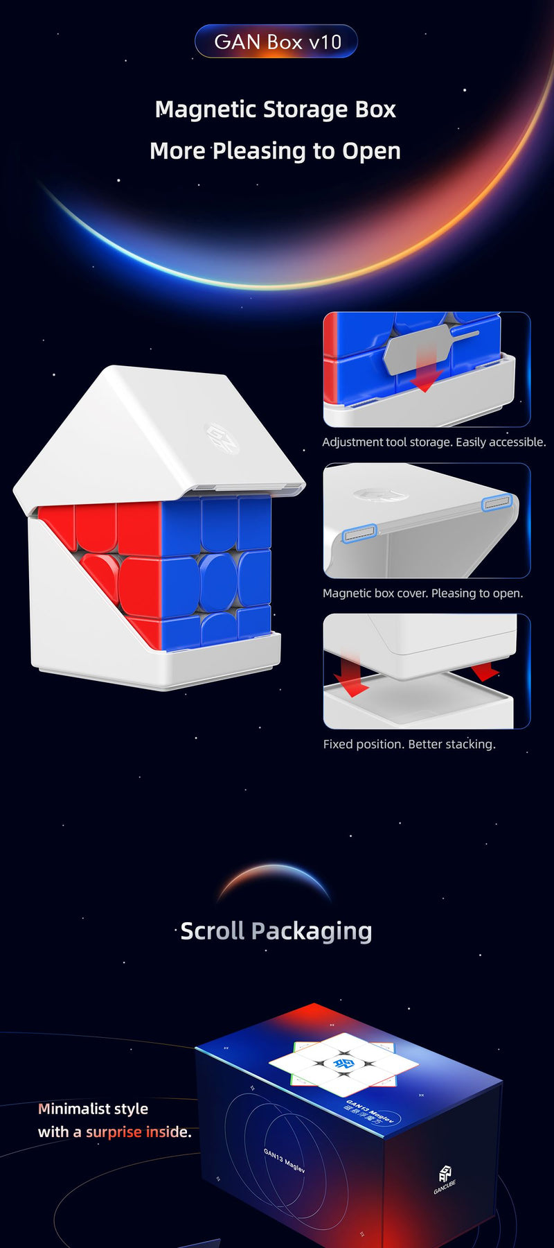 GAN Cube 13M MAGLEV Premium Magnetic Speed Cube [UV Edition] 3x3 GAN 