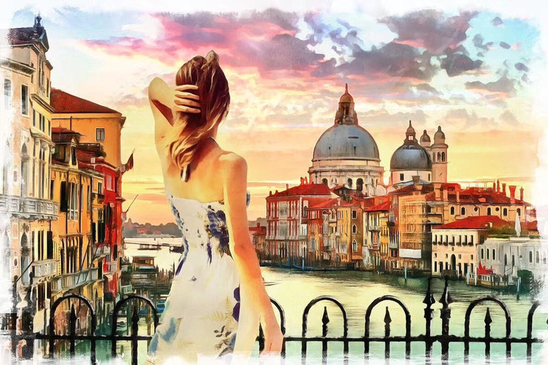 Bei Bi La 1000 Piece Jigsaw Puzzle "Girl in Venice" Jigsaw Puzzle Bei Bi La 