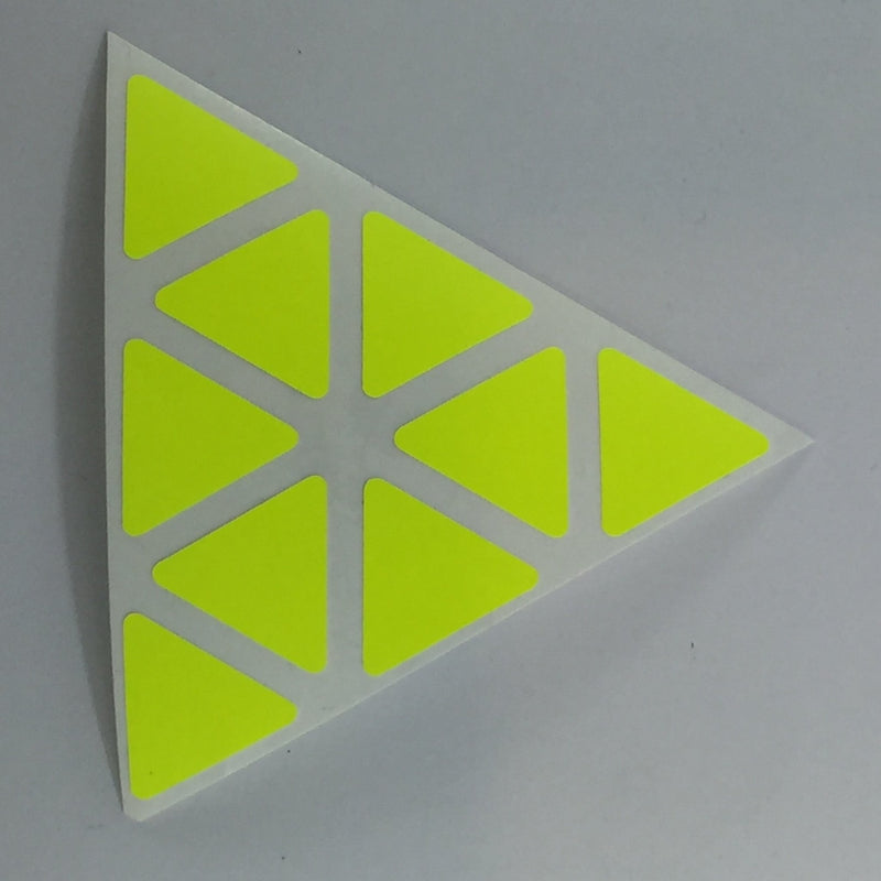 AusCubeSticker Sticker Sheet: PYRAMINX Stickers Aus Cube Stickers Yellow Fluoro 