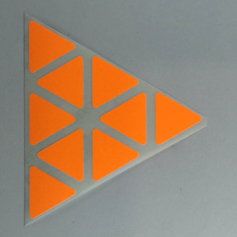 AusCubeSticker Sticker Sheet: PYRAMINX Stickers Aus Cube Stickers Orange Fluoro 