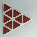 AusCubeSticker Sticker Sheet: PYRAMINX Stickers Aus Cube Stickers Dark Red 