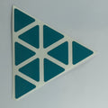 AusCubeSticker Sticker Sheet: PYRAMINX Stickers Aus Cube Stickers Turquoise Blue 