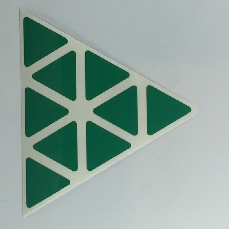 AusCubeSticker Sticker Sheet: PYRAMINX Stickers Aus Cube Stickers Dark Green 