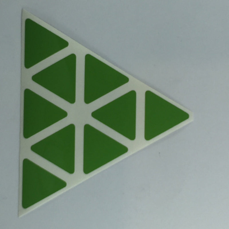 AusCubeSticker Sticker Sheet: PYRAMINX Stickers Aus Cube Stickers Lime-Tree Green 