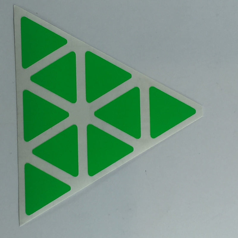 AusCubeSticker Sticker Sheet: PYRAMINX Stickers Aus Cube Stickers Fluoro Green 