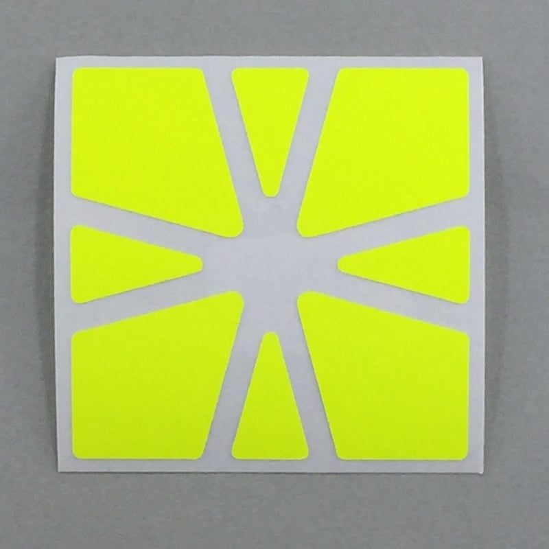 AusCubeSticker Sticker Sheet: SQUARE-1 Stickers Aus Cube Stickers Yellow Fluoro (star) 