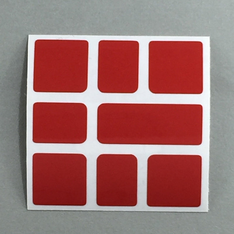 AusCubeSticker Sticker Sheet: SQUARE-1 Stickers Aus Cube Stickers Light Red (short oblong) 