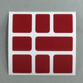 AusCubeSticker Sticker Sheet: SQUARE-1 Stickers Aus Cube Stickers Red (short oblong) 