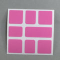AusCubeSticker Sticker Sheet: SQUARE-1 Stickers Aus Cube Stickers Soft Pink (short oblong) 