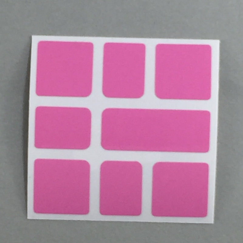 AusCubeSticker Sticker Sheet: SQUARE-1 Stickers Aus Cube Stickers Soft Pink (short oblong) 