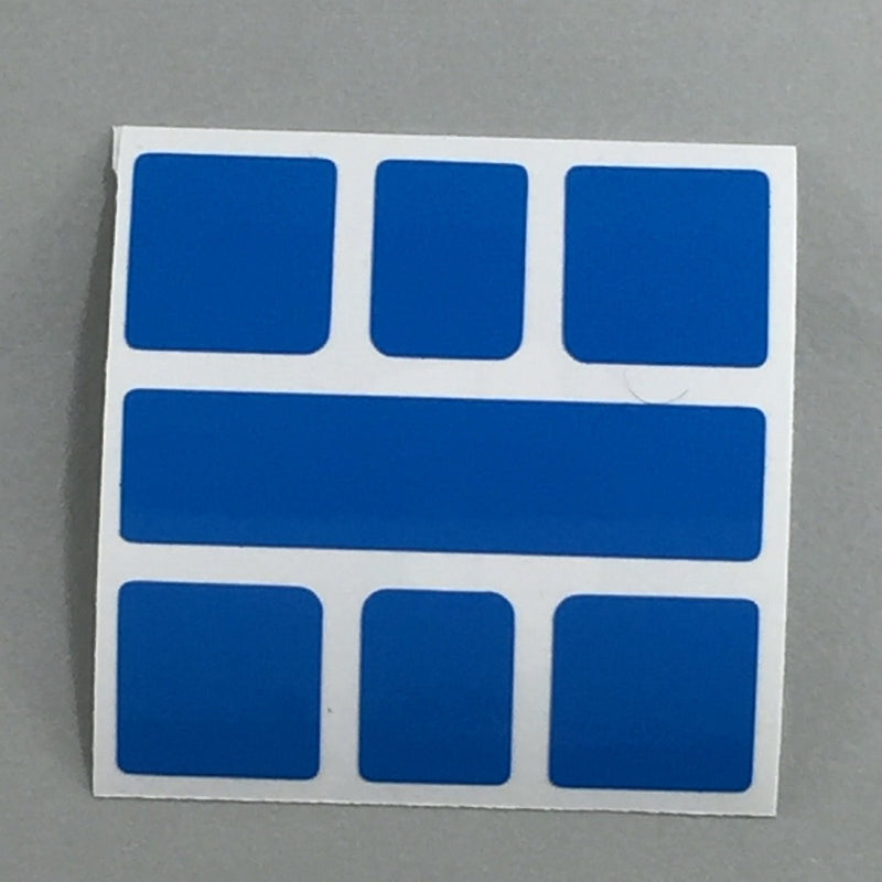 AusCubeSticker Sticker Sheet: SQUARE-1 Stickers Aus Cube Stickers Sky Blue (long oblong) 