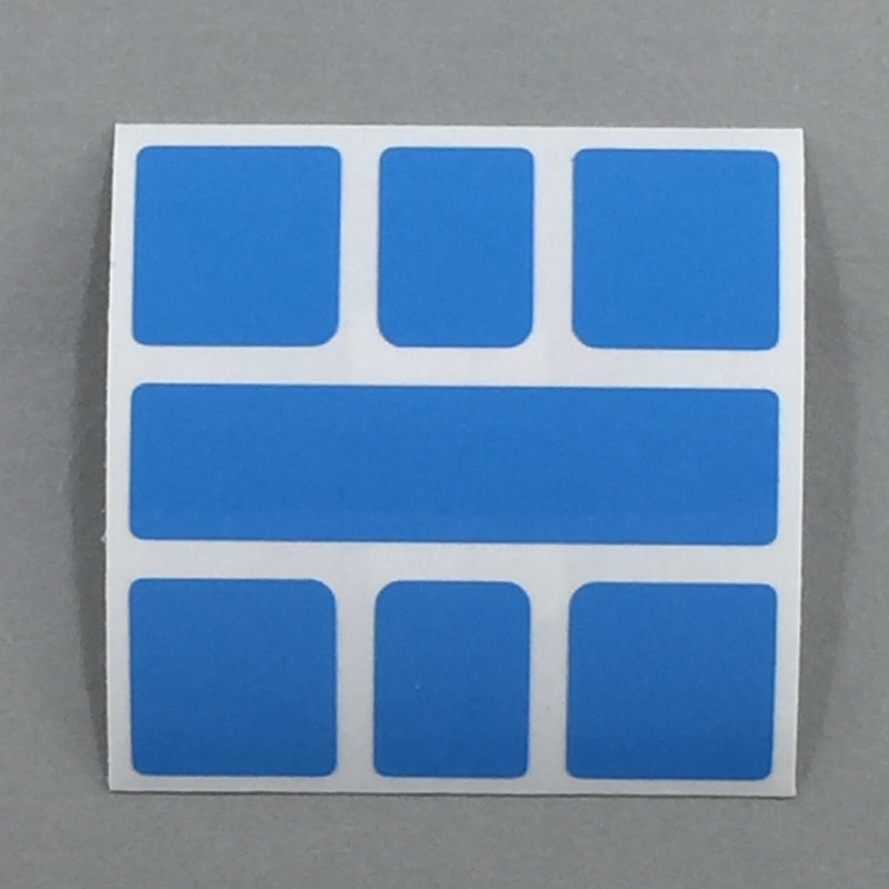 AusCubeSticker Sticker Sheet: SQUARE-1 Stickers Aus Cube Stickers Ice Blue (long oblong) 