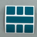 AusCubeSticker Sticker Sheet: SQUARE-1 Stickers Aus Cube Stickers Turquoise Blue (long oblong) 