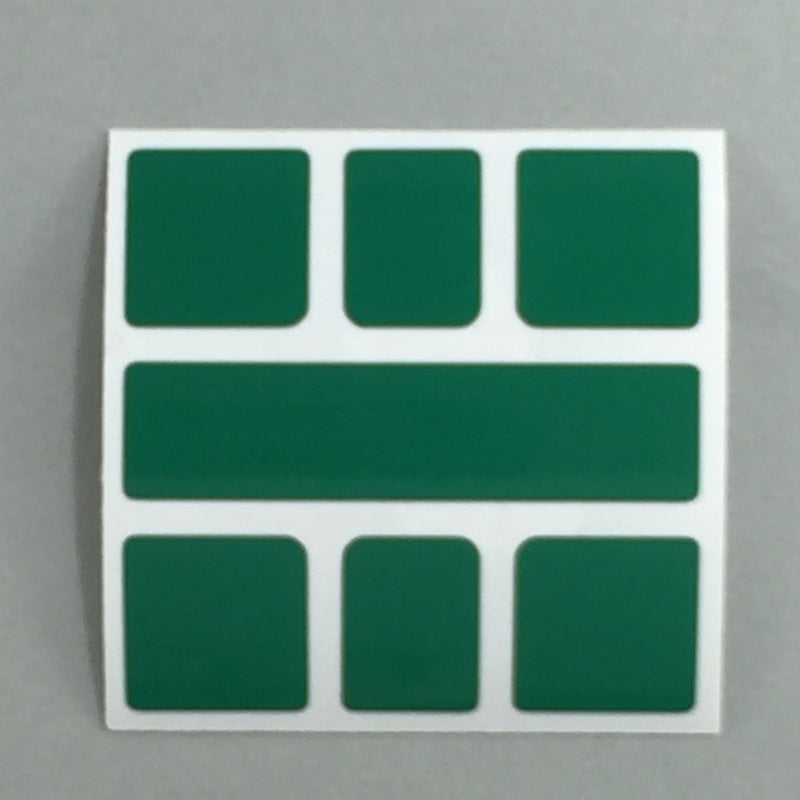 AusCubeSticker Sticker Sheet: SQUARE-1 Stickers Aus Cube Stickers Dark Green (long oblong) 