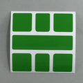 AusCubeSticker Sticker Sheet: SQUARE-1 Stickers Aus Cube Stickers Bright Green (long oblong) 