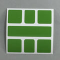 AusCubeSticker Sticker Sheet: SQUARE-1 Stickers Aus Cube Stickers Lime-Tree Green (long oblong) 