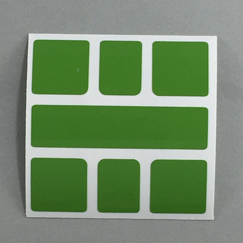 AusCubeSticker Sticker Sheet: SQUARE-1 Stickers Aus Cube Stickers Lime-Tree Green (long oblong) 