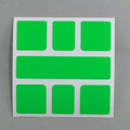 AusCubeSticker Sticker Sheet: SQUARE-1 Stickers Aus Cube Stickers Fluoro Green (long oblong) 